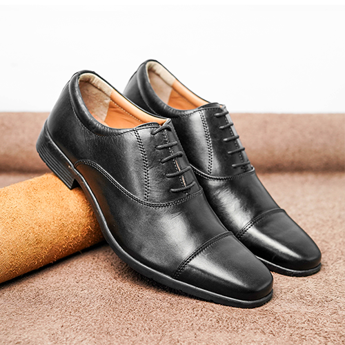 Premium Formal Black Leather Shoes For Men (Crm-20)~ 1 Pair