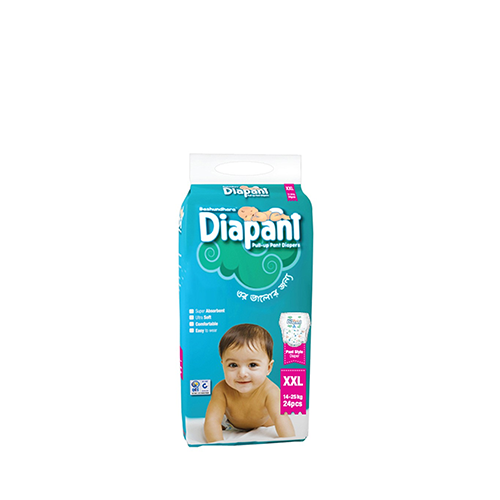 Bashundhara Diapant Pant Style Baby Diaper xXL Size (14-25 kg)~24 Pcs