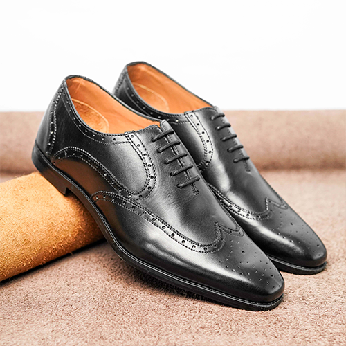 Premium Formal Black Leather Shoes For Men (Crm-31)~ 1 Pair