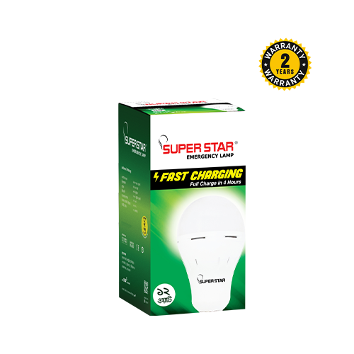 Super Star Emergency 12 Watt First charging Led Lamp Bulb~ 1 Pcs