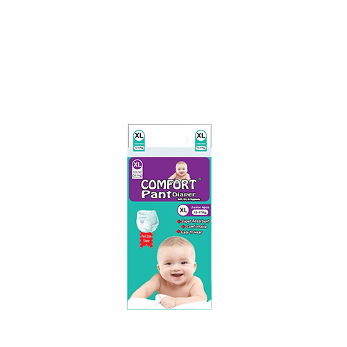 Comfort Pant Style Baby Diaper XL Size (12-17 kg)~4 Pcs