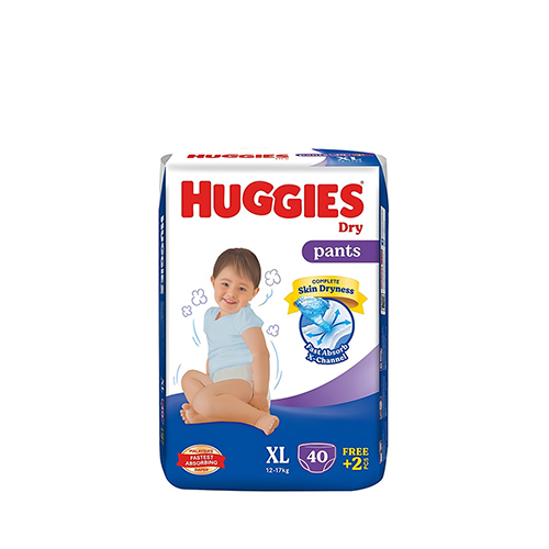 Huggies Dry Pants Baby Diaper XL Size (12-17 Kg)~40 Pcs
