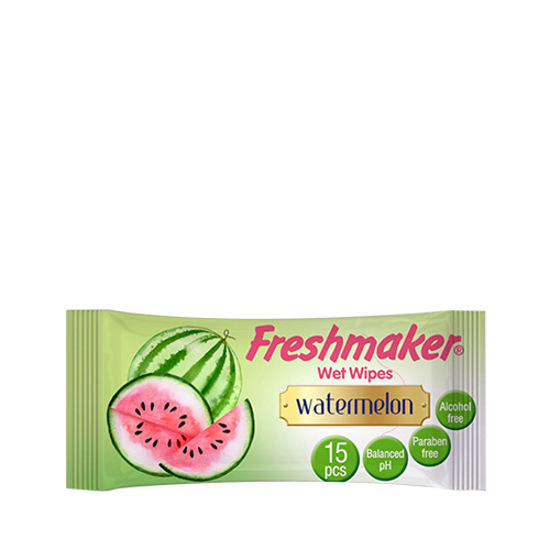 Fresh Maker Wet Wipes Watermelon Flavour~ 15 Pcs