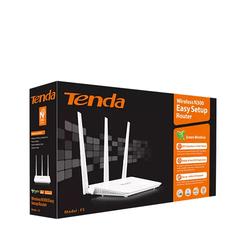 Tenda F3 300Mbps Wireless Router / 3 Antenna Router