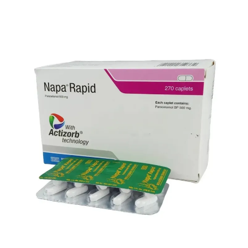 Napa Rapid 500 mg Tablet ~ 1 Strip
