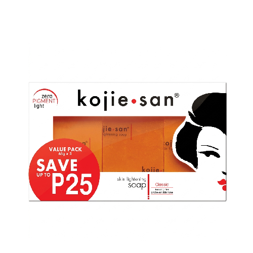 Kojie San Skin Lightening Classic Soap 65 Gm Trio Pack (3 Bars Per Pack)~195 Gm