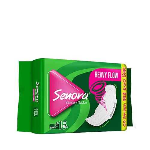 Senora Heavy Flow Sanitary Napkin Pads~(15 Pads/Pack)