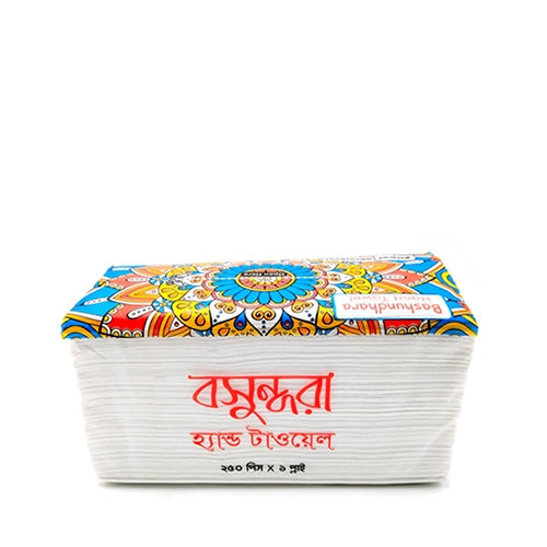 Bashundhara Hand Towel Poly Pack (1 Ply) 250 Pieces