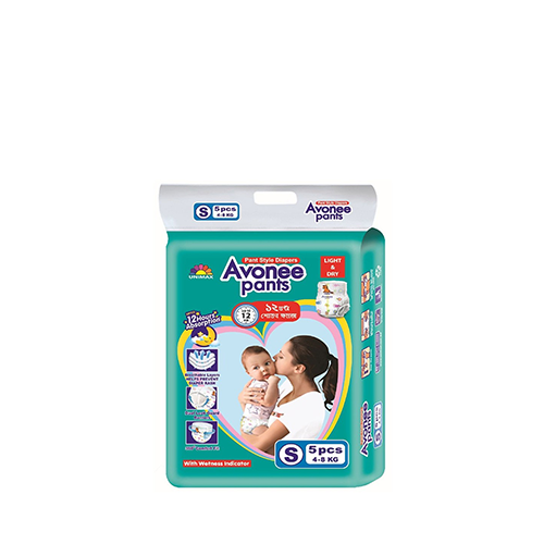 Avonee Baby Pant Diaper Small Size (4-8 kg)~5 Pcs