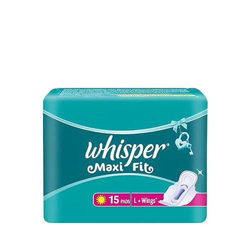 Whisper Maxi fit Wings Sanitary Pads~(15 Pads/Pack)