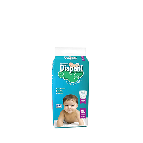 Bashundhara Diapant Pant Style Baby Diaper XL Size (12-17 kg)~32 Pcs