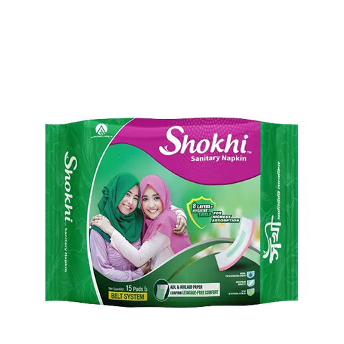 Shokhi Sanitary Napkin Belt Pad~ 15 Pcs