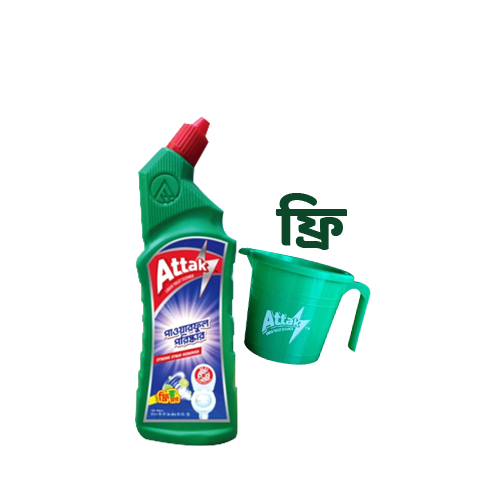 Akij Attack Liquid Toilet Cleaner~550 ml (Free Mag)