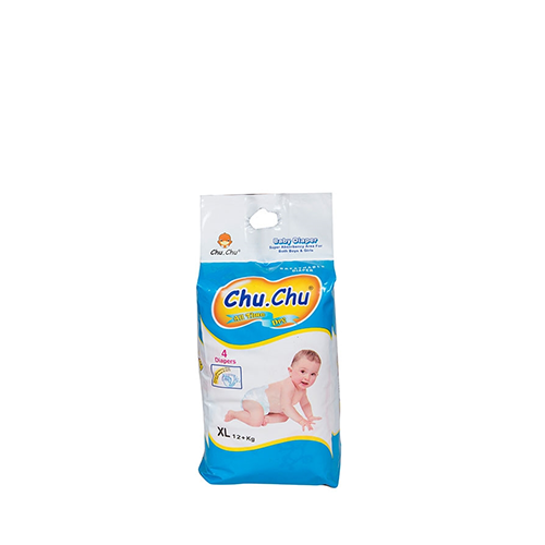 Chu. Chu Pant System Baby Diaper XL Size (13-20 kg)~4 Pcs
