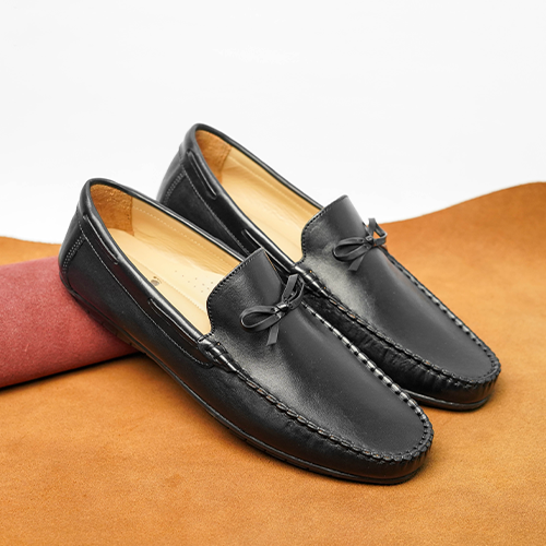 Premium Black Color Moccasin (Crm 02)~ 1 Pair