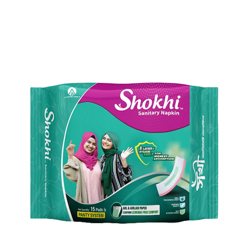 Shokhi Sanitary Napkin Panty Pad~ 15 Pcs