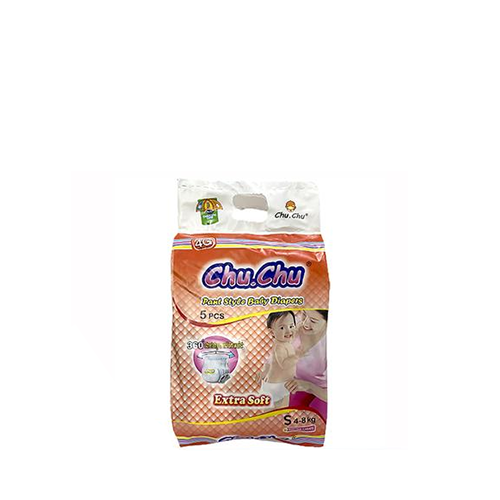 Chu. Chu Pant System Baby Diaper Small Size (4-8 kg)~5 Pcs
