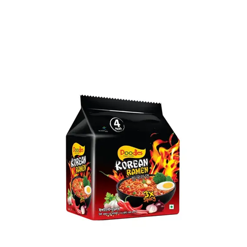 Doodles Korean Ramen 3X Spicy (4 Pack)