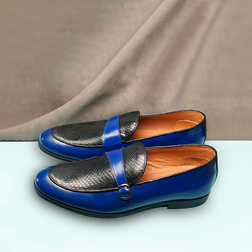 Trendy Blue Color Moccasin (Crm 32)~ 1 Pair