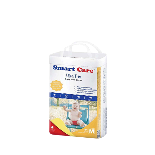 SmartCare Ultra Thin Pant System Baby Diaper Medium Size (6-11 Kg)~ 54 Pcs