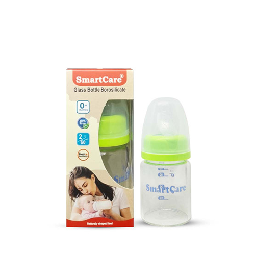 SmartCare Borosilicate Glass Feeding Bottle (2 OZ)~60 ML Capacity