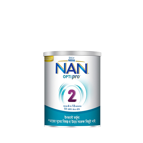 Nestlé Nan Optipro 2 Formula Milk Powder Tin (6-12 Months)~ 400 Gm