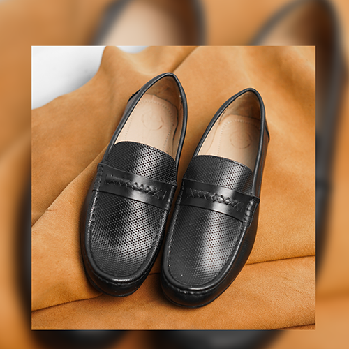 Black Color Moccasin (Crm-35)~ 1 Pair