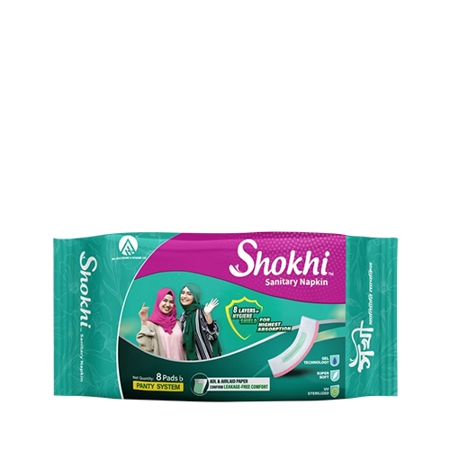 Shokhi Sanitary Napkin Panty Pad~ 8 Pcs