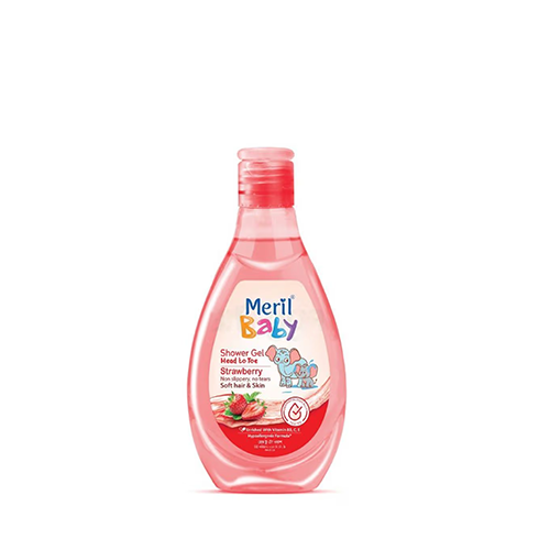 Meril Baby Shower Gel Head to Toe (Strawberry)~100 ml