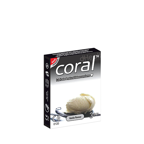 Coral Vanilla Flavor Condom~(3 pcs/Pack)