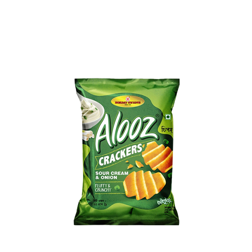 Bombay Sweets Alooz Waves Crackers Sour Cream & Onion~ 25 Gm