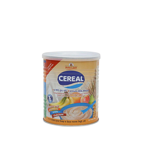 Mother's Smile Cereal 4 Fruits, Milk & Wheat Tin~ 400 Gm